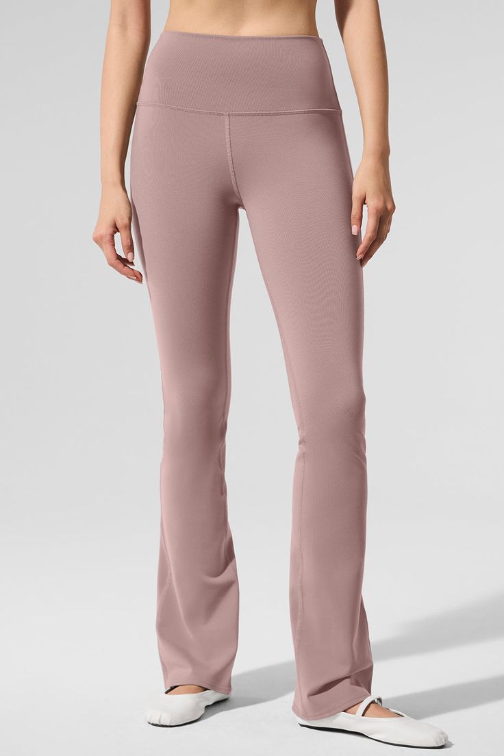 High Waist Bootcut Legging Taupe