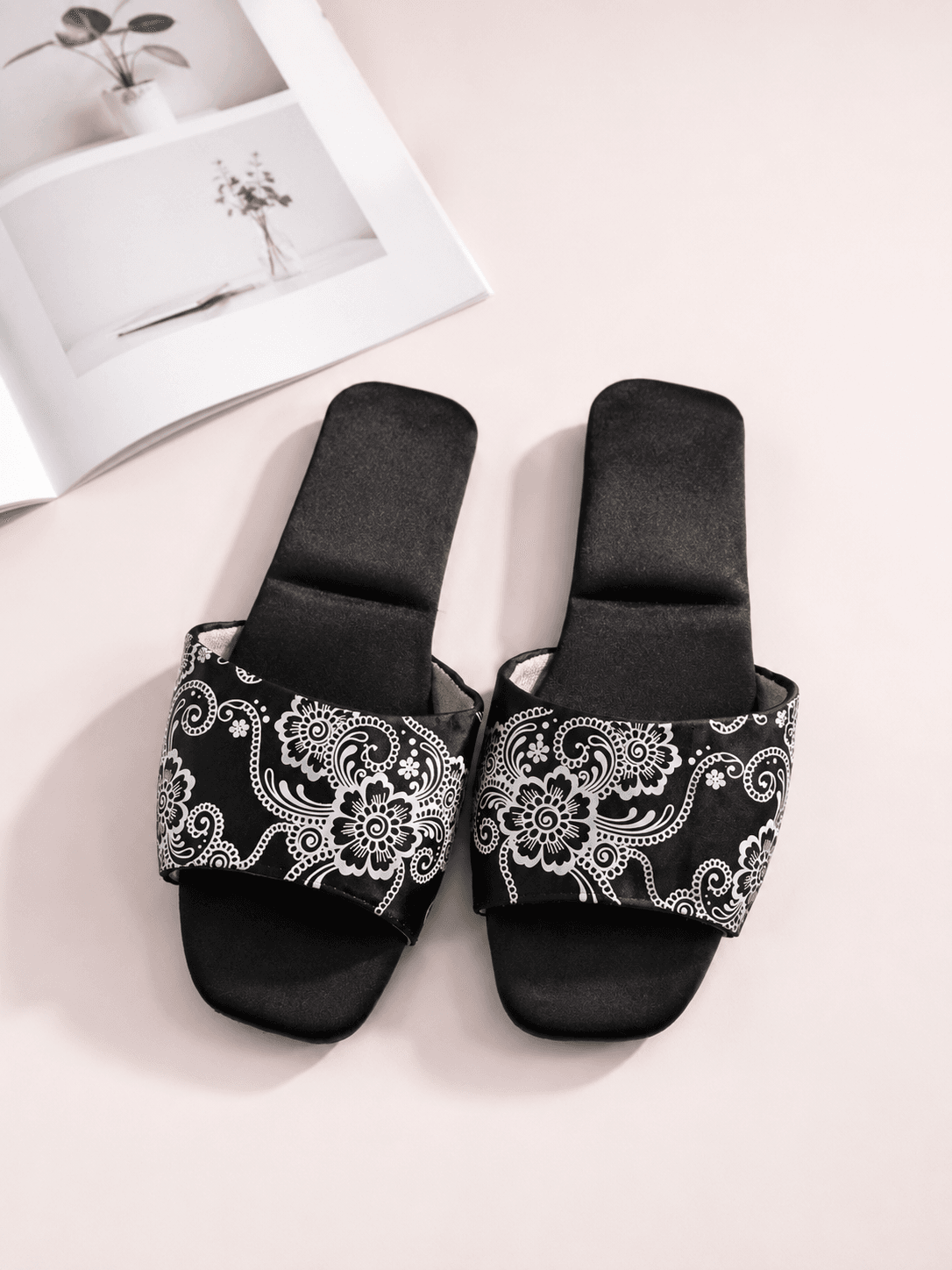 Lace Slide Slippers