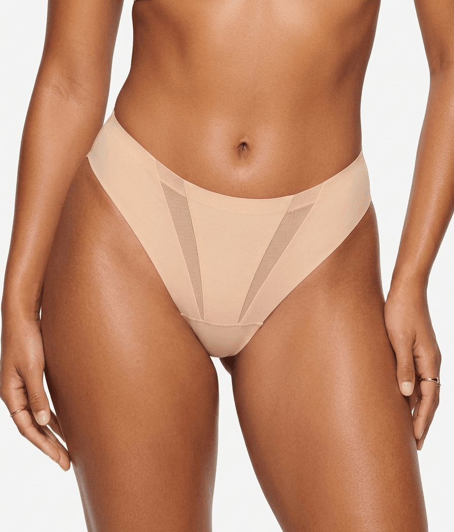 Stitched Cotton Crotch Thong